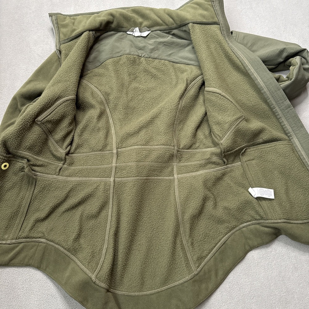 Athleta Jacket Womens Size XXS Green‎ Outlander Full Zip Hybrid Fleece Fitted - Picture 10 of 11
